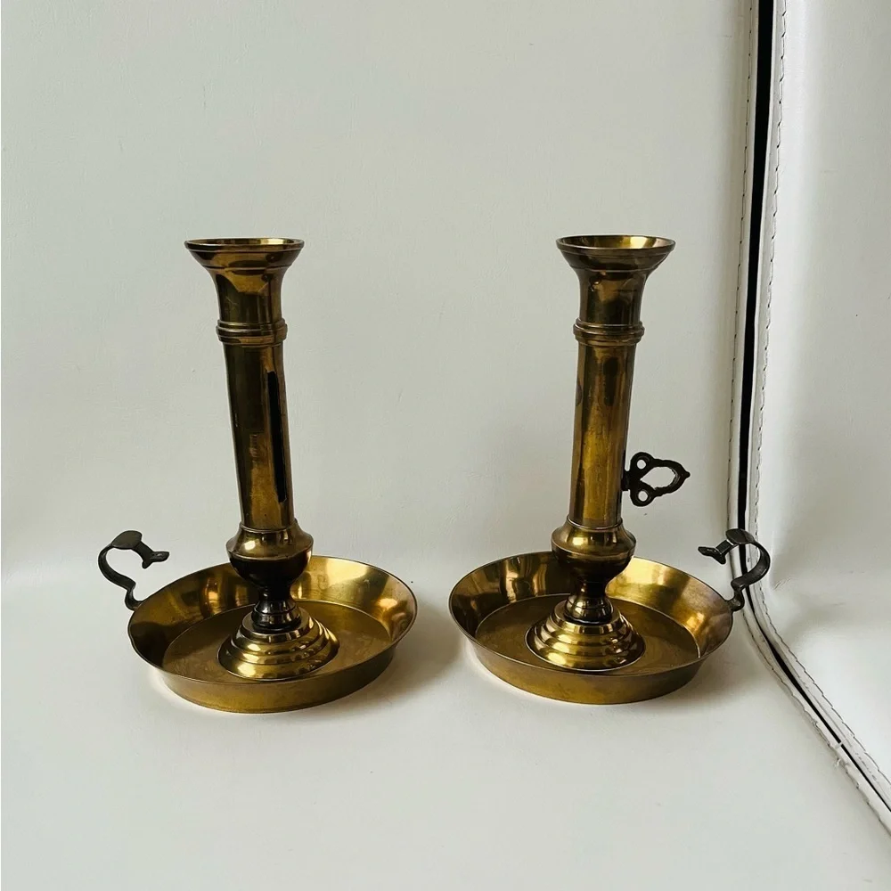 Vintage Brass Candle Holders
